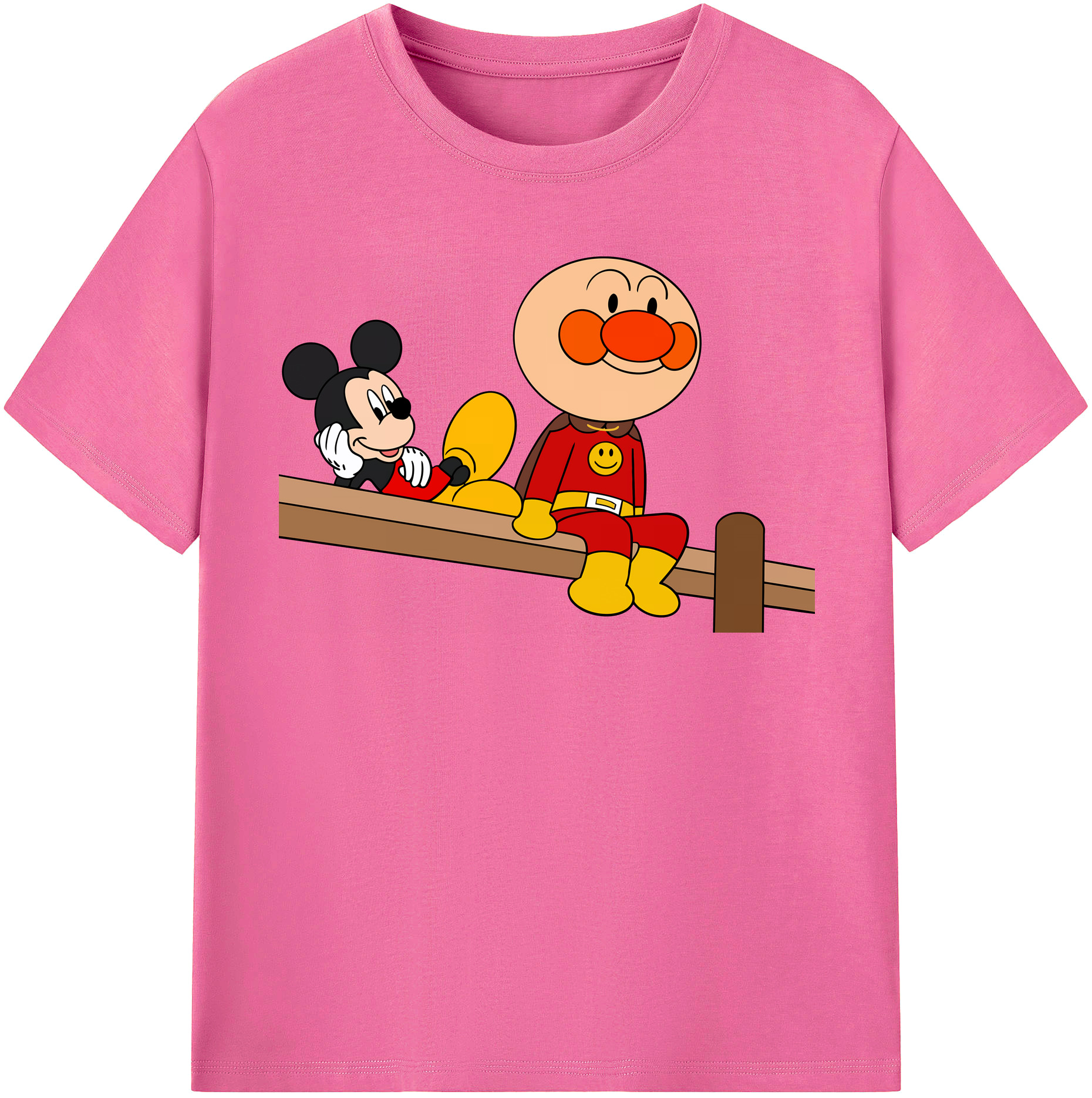 （画像用） アンパンマン Anpanman レディースカジュアルプリントTシャツ（綿100％）